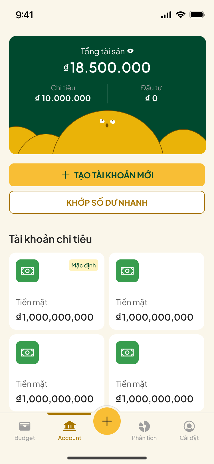 Quản lý tài khoản - Eggu